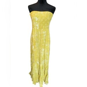 Impressions Smocked Ruffled Strapless Maxi Dress, Size Large, NWT